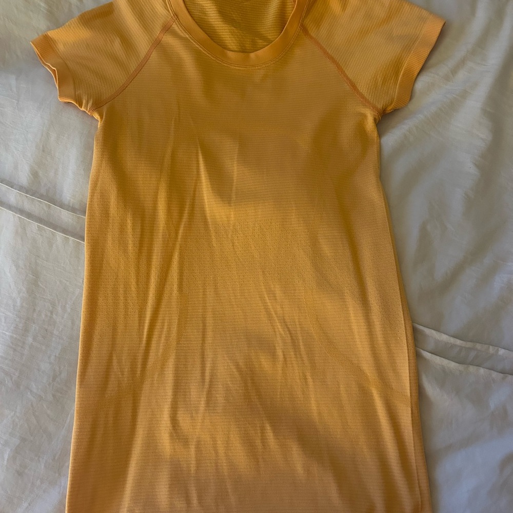 lululemon athletica Orange Short Sleeve Tee